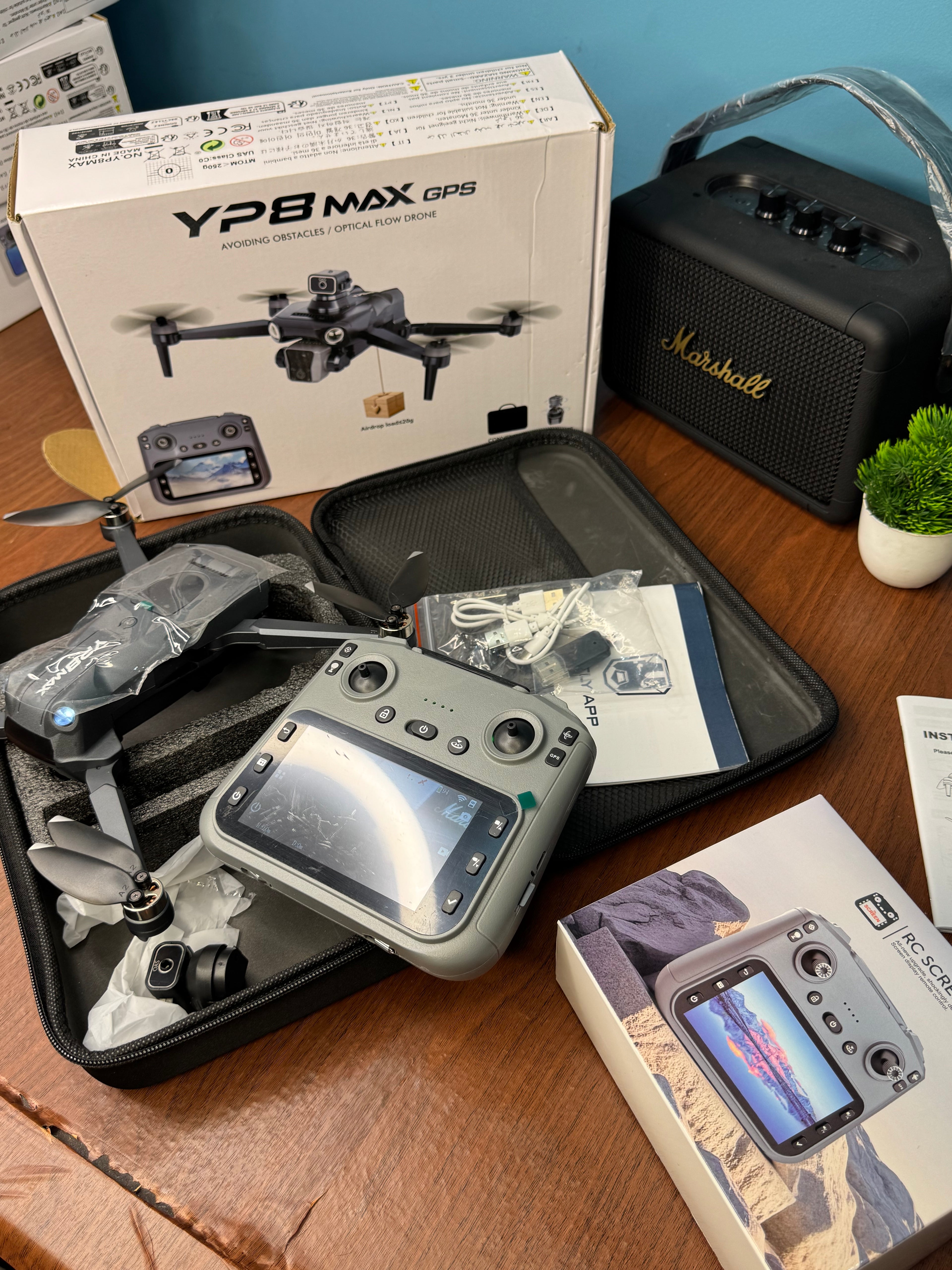 YP8 Max GPS Drone with 4.5″ Screen Remote & Obstacle Avoidance