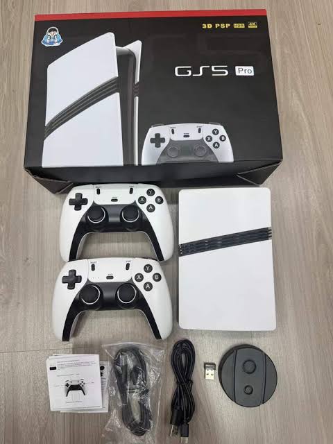 GS5 PRO Wireless Video Game Console-Plug & Play 4K HD Output with 53 Emulators